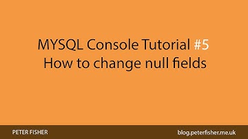 MYSQL Console Tutorial #5 How to change null fields in a table schema