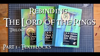 Book Rebinding - The Lord of the Rings Trilogy - Part 1 #bookbinding #thelordoftherings #fanart