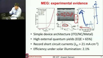 New solar cell concepts: multiple electron generation