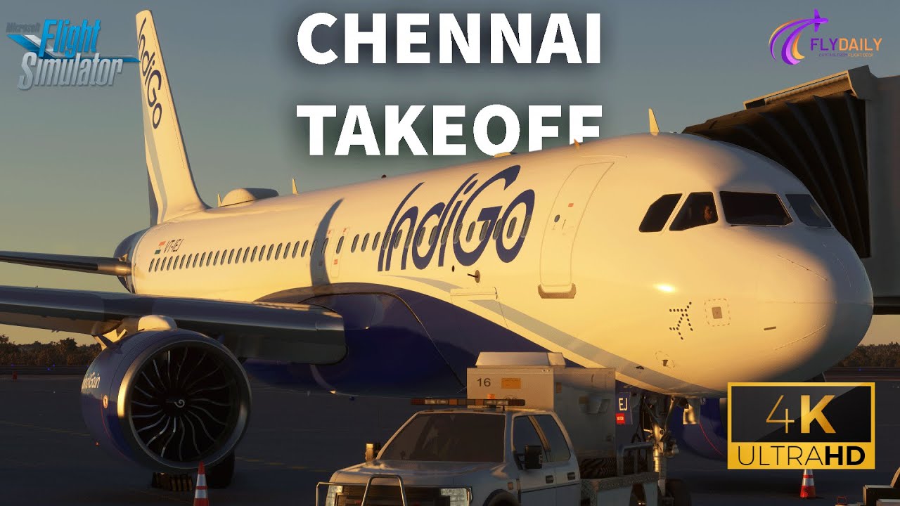 Microsoft Flight Simulator 2020 | MAX GRAPHICS | A320N EVENING Takeoff from Chennai | 4K