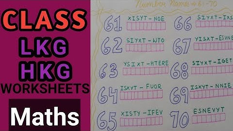 Number Names 61 to 70 , Number names ,  Number Names with spelling, Number Names for kids, Numbers