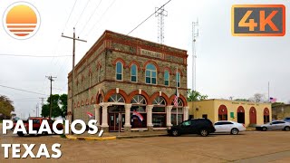 Palacios, Texas.  An UltraHD 4K Real Time Driving Tour of a Town on the Gulf Coast, Texas, USA.