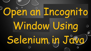 Open an Incognito Window Using Selenium in Java