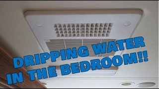 Water Dripping in RV Bedroom  Clean the A/C Drain Pans