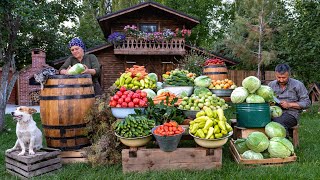 Pickling  Seasonal Vegetables in a 200 Liter Wooden Barrel