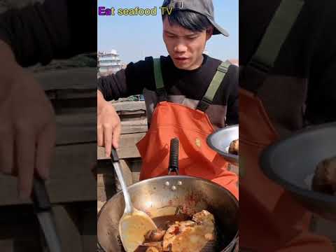 asmr 咀嚼音 Fishermen have a meal, a bowl of rice and octopus ?! Do you want to try it? #Shorts