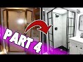 PART 4 - How to Remodel Your RV Shower to Look Like THIS! || Installing The Doors and Plumbing Trim