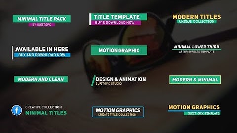 Minimal Titles After Effects Templates