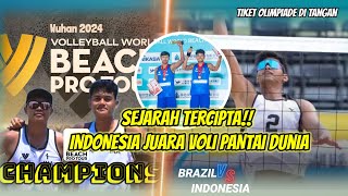SEJARAH TERCIPTA!! Pertama Kali Indonesia Juarai Volleyball World Beach Pro Tour 2024 di Wuhan.