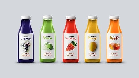 Product Packaging Design Tutorial in Photoshop - Juice Bottle Label