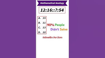 Q.6 number analogy with answer #shorts #ssc #maths