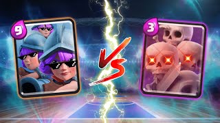 Three Musketeers VS Skeleton Army - Clash Royale Battle #4