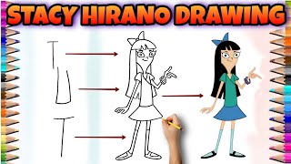 HOW TO DRAW STACY HIRANO VERY EASY FROM PHINEAS AND FERB USING TUT #Howtomake