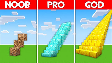 Minecraft Battle: SECRET STAIRS BUILD CHALLENGE - NOOB vs PRO vs HACKER vs GOD in Minecraft!