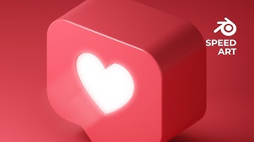 Creating Like Instagram 3D Isometric in Blender 2 8 | Speed Art