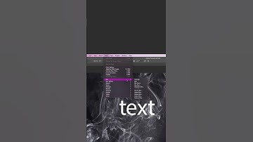 Photoshop Smoke Text #photoshop #adobe #tutorial