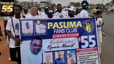 PASUMA FANS' CLUB STAGES RALLY IN THE STREETS OF LAGOS TO CELEBRATE HIM AT 55