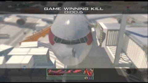 AMAZING Throwing knife across Terminal Game Winning Kill MW2