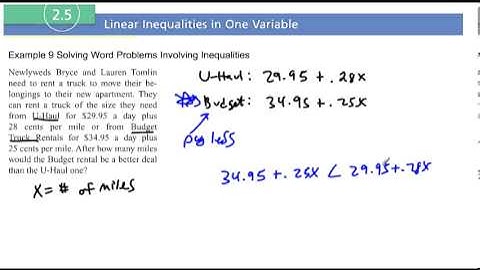 Section 2.5 Example 9 Solving Word Problems Involving Inequalities