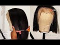 HOW I CUT AND STYLED MY FRONTAL WIG INTO A BOB WIG