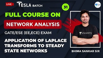 Network Analysis | Application of Laplace Transforms to Steady State Network | Lec 31 | GATE  Exam