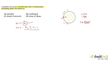 A particle moves in a circular path with a continuously increasing speed. Its motion is