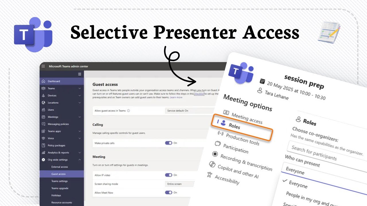 How to give specific people access to present in Microsoft Teams - YouTube