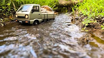 Standard Rc Wpl D12 Test Drive On A Road Full Of Water