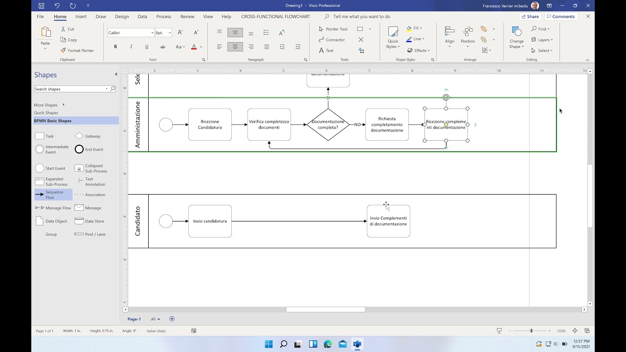 Disegnare i processi usando il BPMN con MS VISIO - YouTube