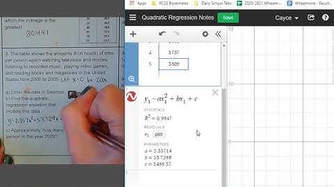 Quadratic Regression Notes 3