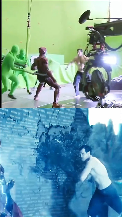 Superman movie shooting behind the Green screen #superman #dc