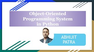 OOPs Concepts in Python - Object Oriented Programming System