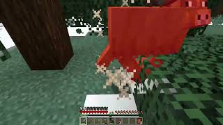 Putting a roof on the Cozy Winter Cabin - Hardcore Vanilla Minecraft