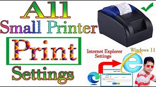 All Banking KIOSK Setting of 58mm Thermal Printer || All Thermal Printer Settings || Windows 11