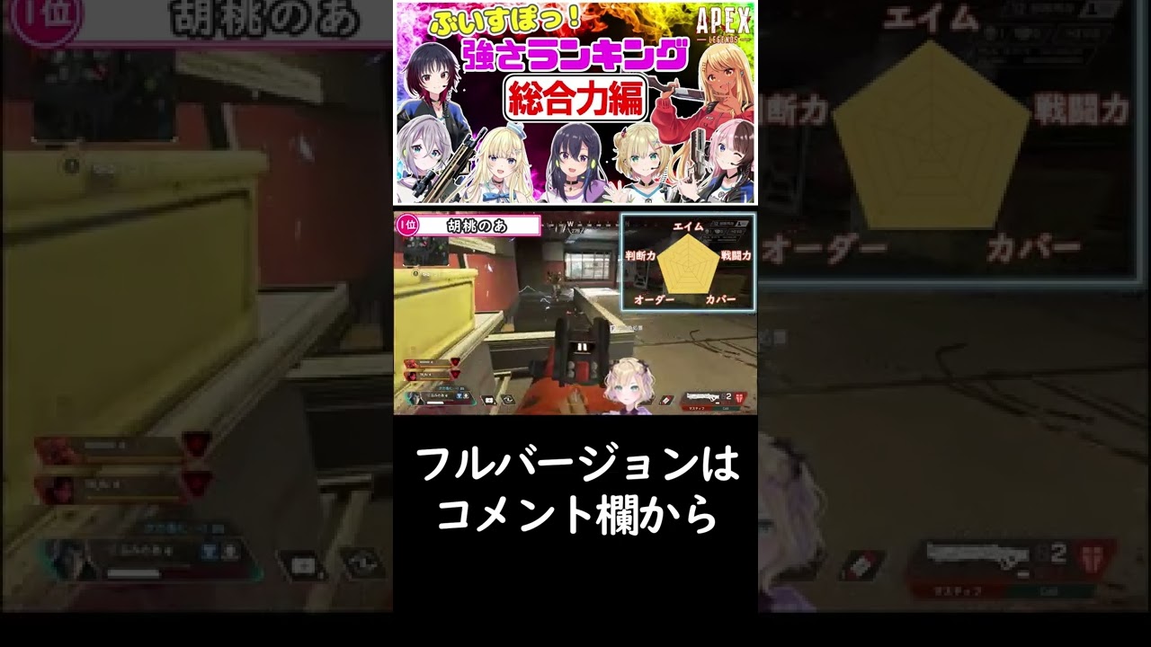 【ぶいすぽっ!・APEX】強さランキング(1位 胡桃のあ)#Shorts 【ぶいすぽっ!・APEX】強さランキング(1位 胡桃のあ)#Shorts