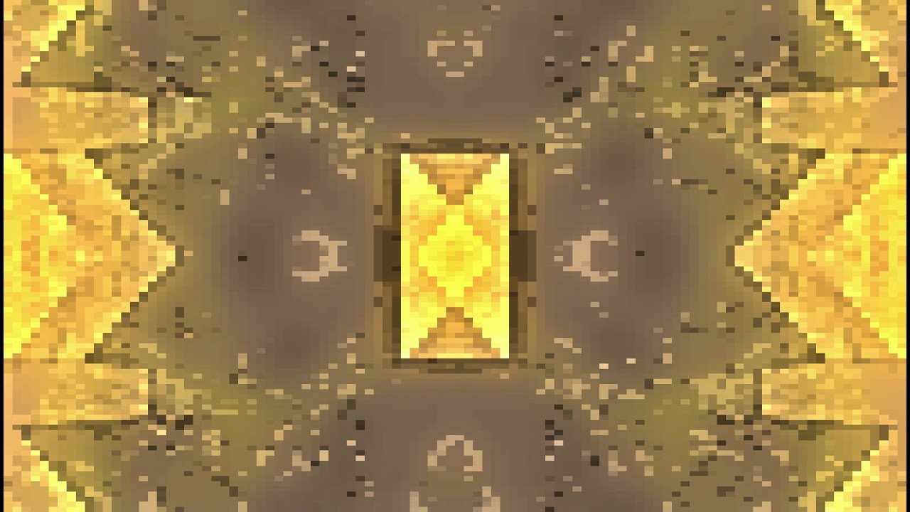 Retro 8-bit Green and Yellow Gradient Pixelated Kaleidoscope Motion ...
