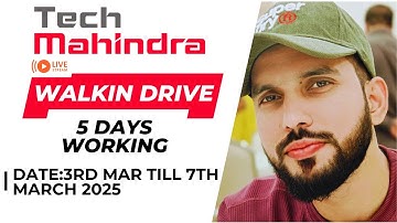 Tech Mahindra Mega Walkin Drive | Free 2 Way Transport | Freshers Are Eligible | 5 Days Working Job