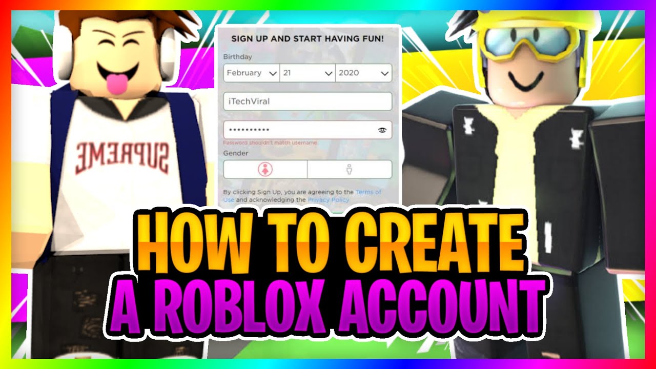 How To Create A Roblox Account ☝ 