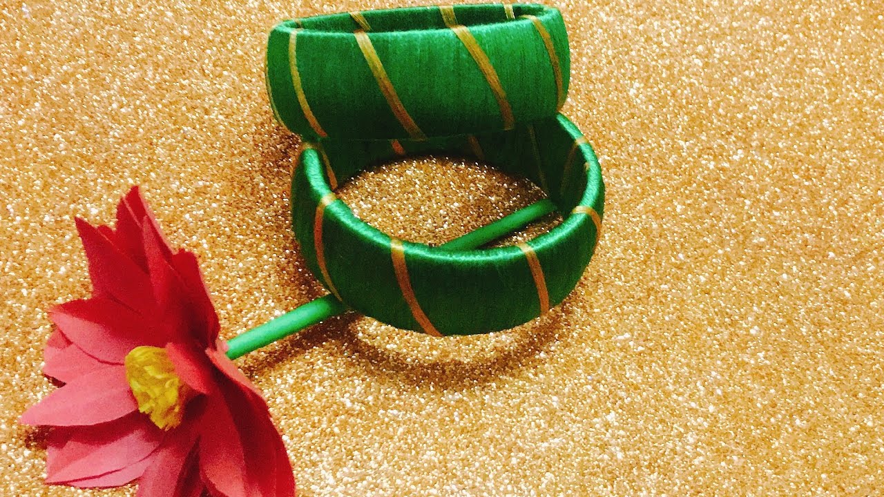 How to make easy silk thread banglessimple silk thread bangle