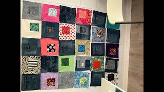 1of 3 videos of FLOATY JEAN BLOCK QAYG. Dumb name, huh!  Good enough. Let’s go quilting