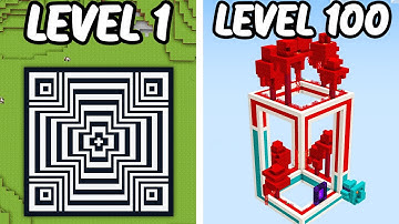 Minecraft Optical Illusion From Level 1 to 100