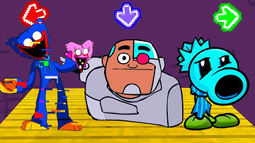 FNF Character Test - Gameplay vs Playground - Huggy Wuggy, Birdie, PVZ