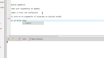 Usando y probando argumentos en Gambas3
