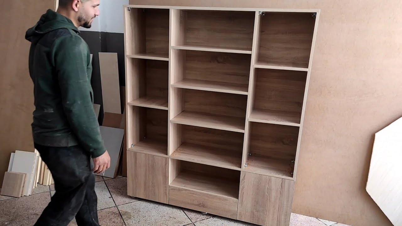 طريقة صنع مكتبة الكتب من خشب mdfHow to make a library of books from mdf wood
