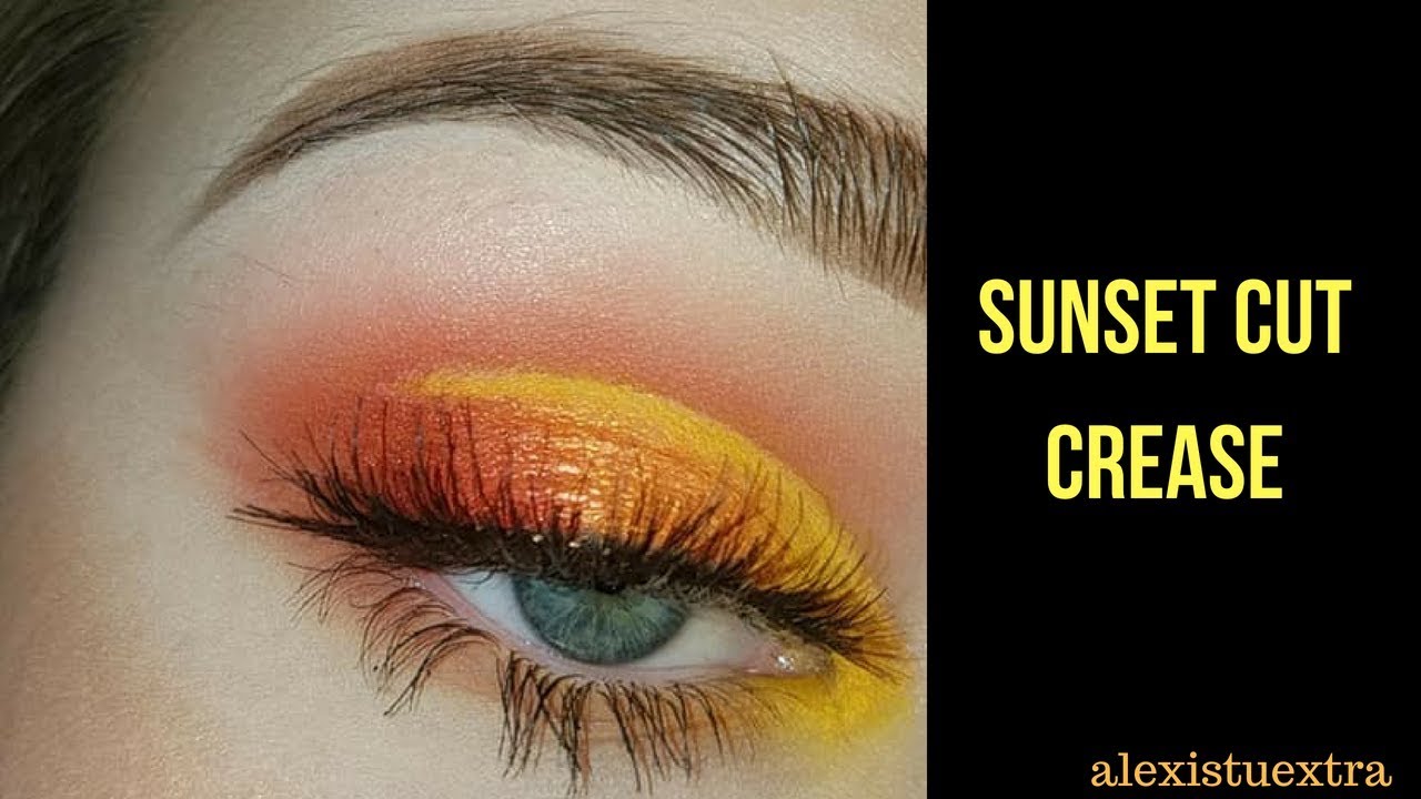 how to do sunset eyeshadow (cut crease with a cat eyes... Sunset Cut Crease - YouTube