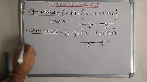 INTERVALS  As subsets  of real numbers R. class 11