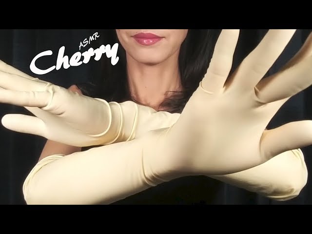【ASMR】Long White Latex Gloves Hand Sounds 길고 흰 라텍스 장갑 손 소리 / シンガーラテックス手袋（ロング）でハンドムーブ