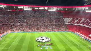 (4K) Special Atmosphere - Franz Beckenbauer Tifo & Champions League Anthem - FC Bayern v Real Madrid