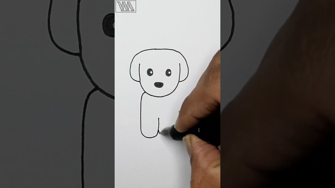 How To Draw A Cute Puppy Very Easy Drawing Tutorial Video Shorts