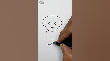 How To Draw a Cute Puppy 🐶 || Very Easy Puppy Drawing Tutorial || #drawing #video #tutorial #shorts